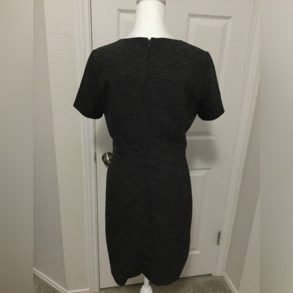 Amanda & Chelsea Heather Dark Gray Sort Sleeve Dress Size 6 - Picture 4 of 8
